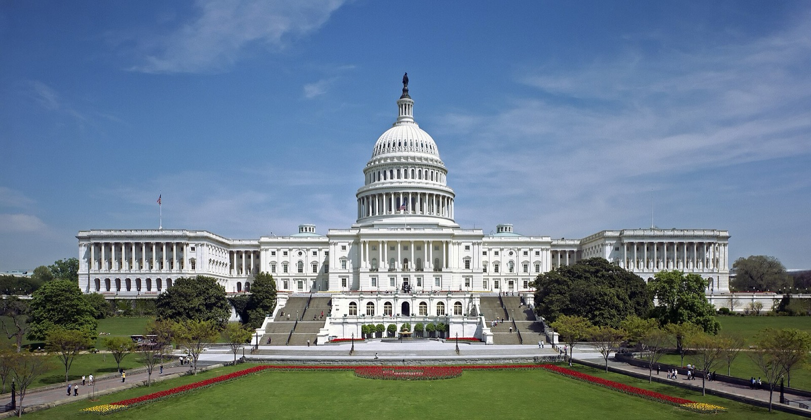 The west front of the United States Capitol in Washington, where control of both chambers will be decided in November. Photo: Architect of the Capitol / Wikimedia Commons, Public domain.