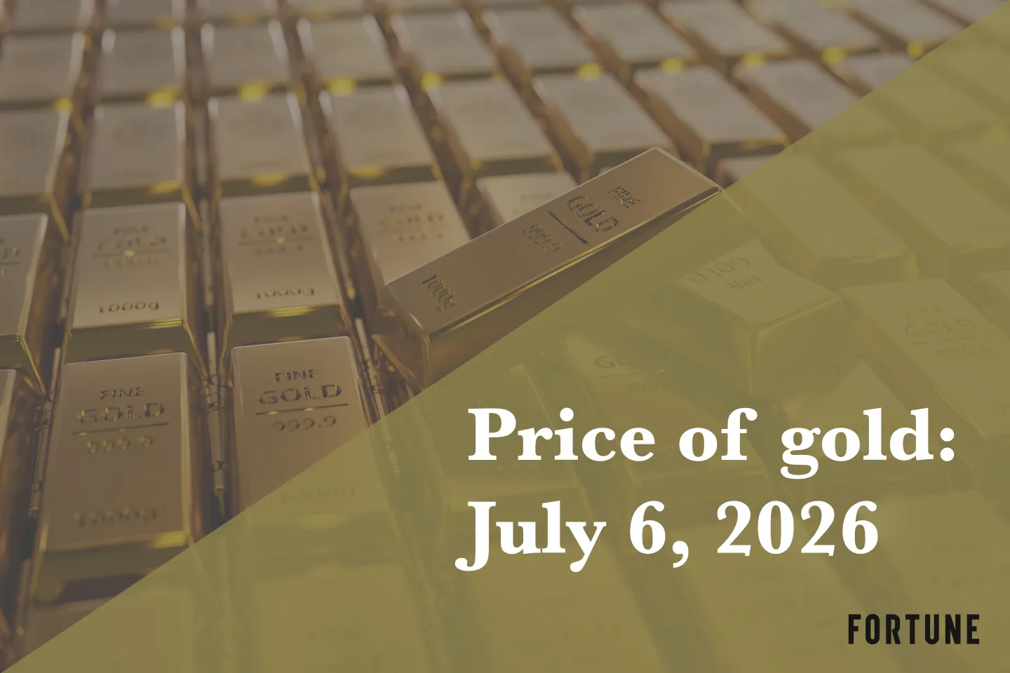 Stacked gold bullion bars representing the July 6 rebound in gold prices. Photo: Fortune