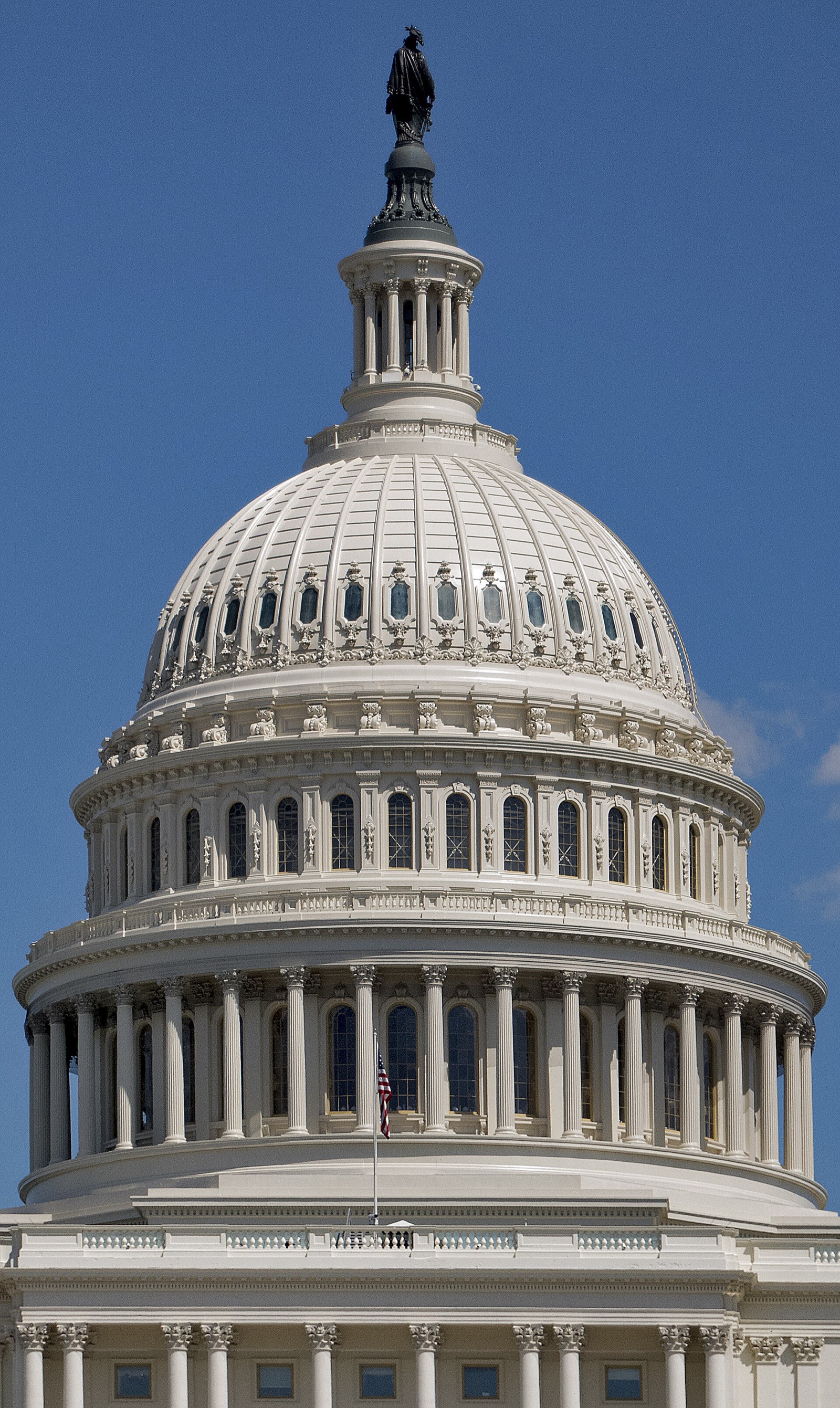 West front of the United States Capitol dome in Washington. Photo: Ron Cogswell, CC BY 2.0, via Wikimedia Commons