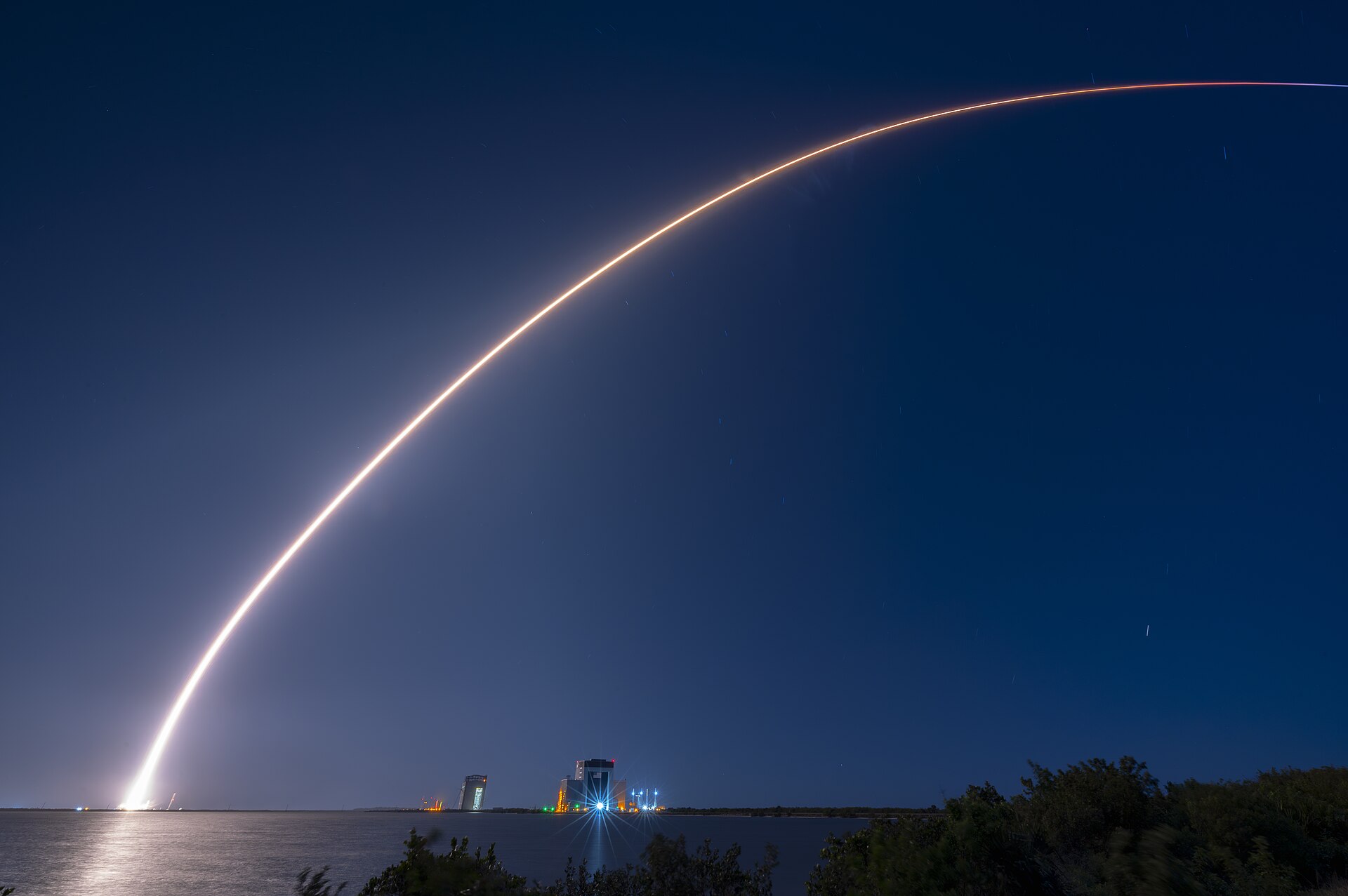 Falcon 9 carrying Firefly's Blue Ghost lunar lander lifts off from Kennedy Space Center on January 15, 2025; that mission's upper stage will hit the moon on August 5, 2026. Photo: DeAnna Murano, U.S. Space Force / Wikimedia Commons, Public domain