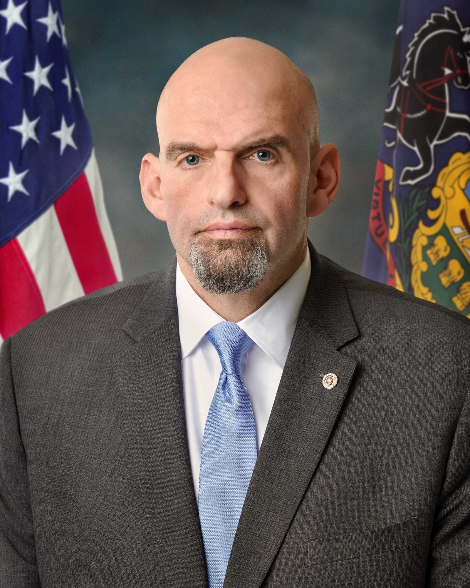 Official Senate portrait of Senator John Fetterman of Pennsylvania. Photo: United States Senate, public domain
