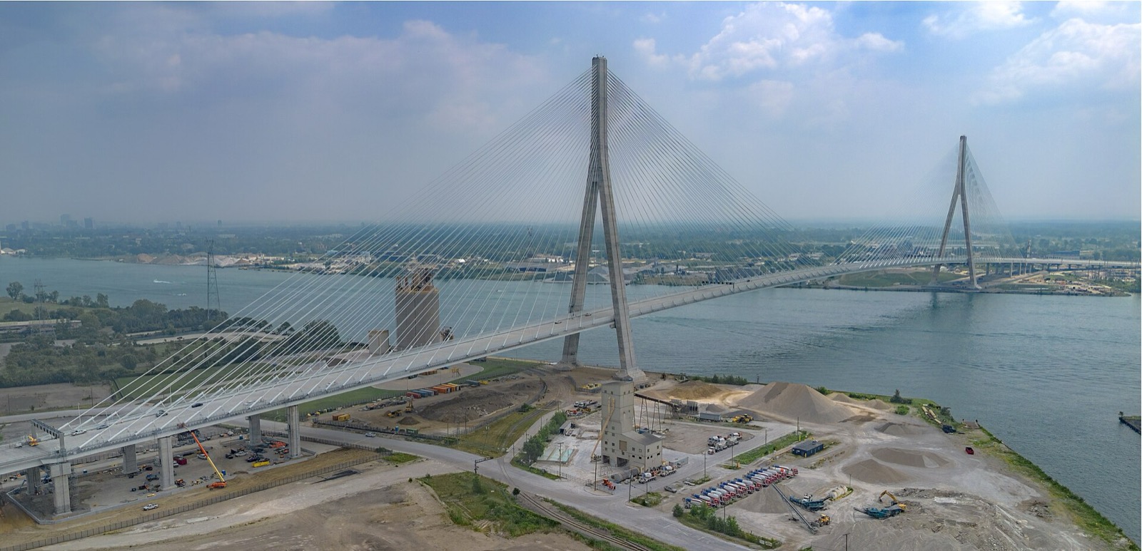 Gordie Howe International Bridge spanning the Detroit River in July 2026. Photo: WMrapids, CC0, via Wikimedia Commons