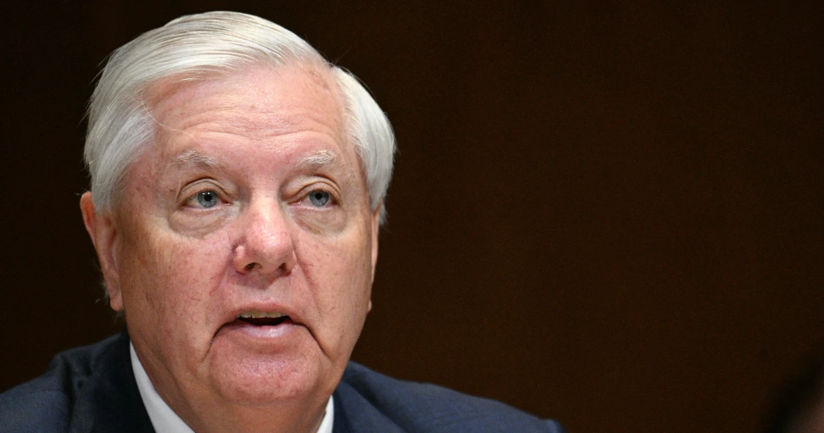 Sen. Lindsey Graham speaking at a US Capitol podium during a Senate session. Photo: NBC News