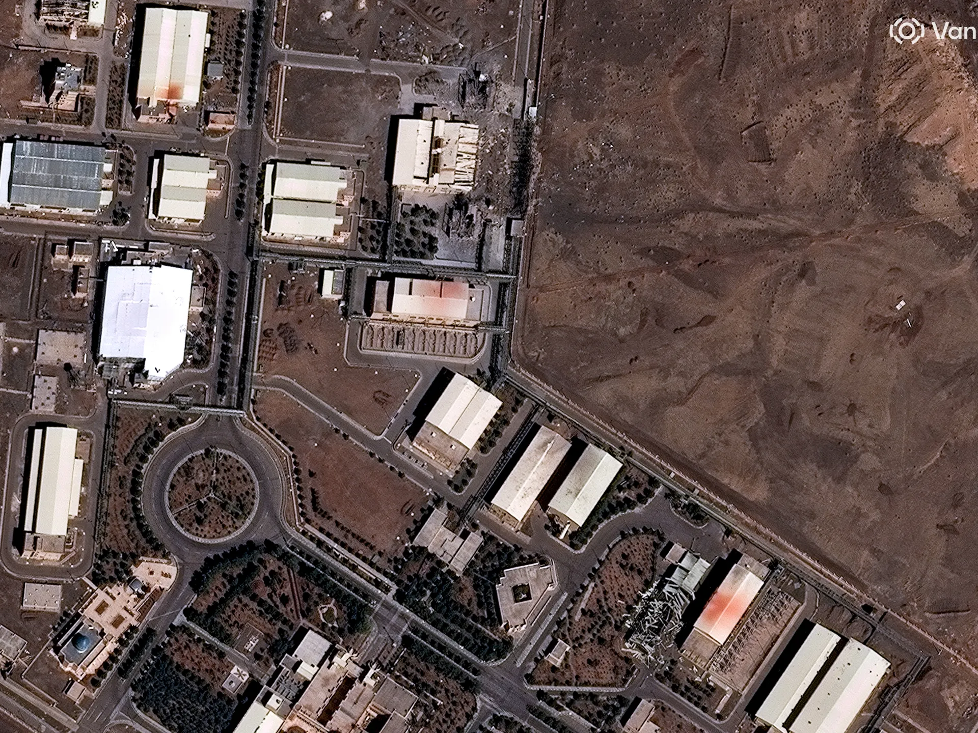 Aerial view of Iran's Natanz nuclear enrichment complex after strikes. Photo: Al Jazeera