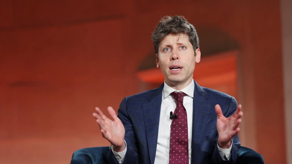 OpenAI chief executive Sam Altman speaks at a conference. Source: CoinDesk