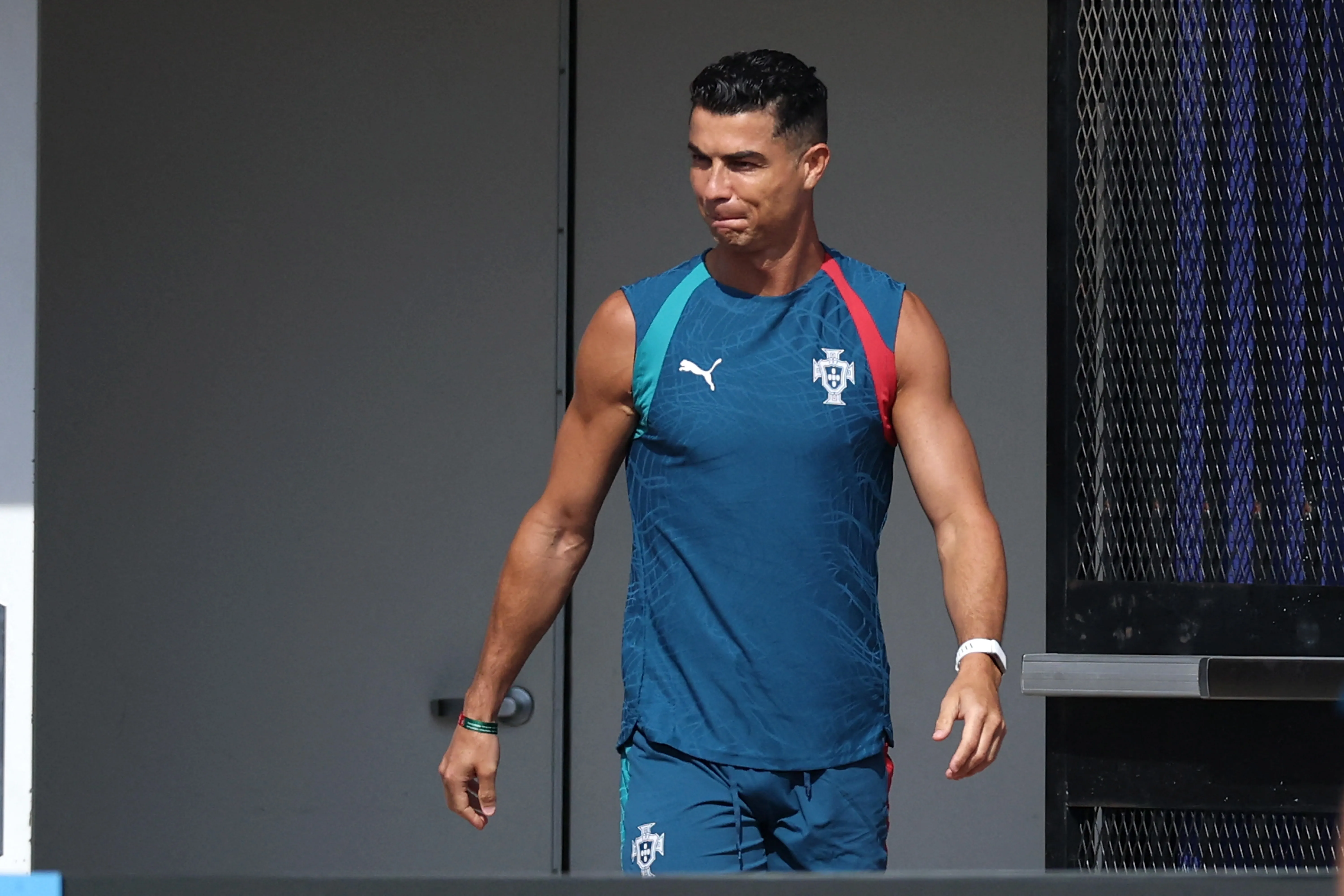 Cristiano Ronaldo trains with Portugal in Dallas ahead of the round-of-16 tie against Spain. Photo: Al Jazeera