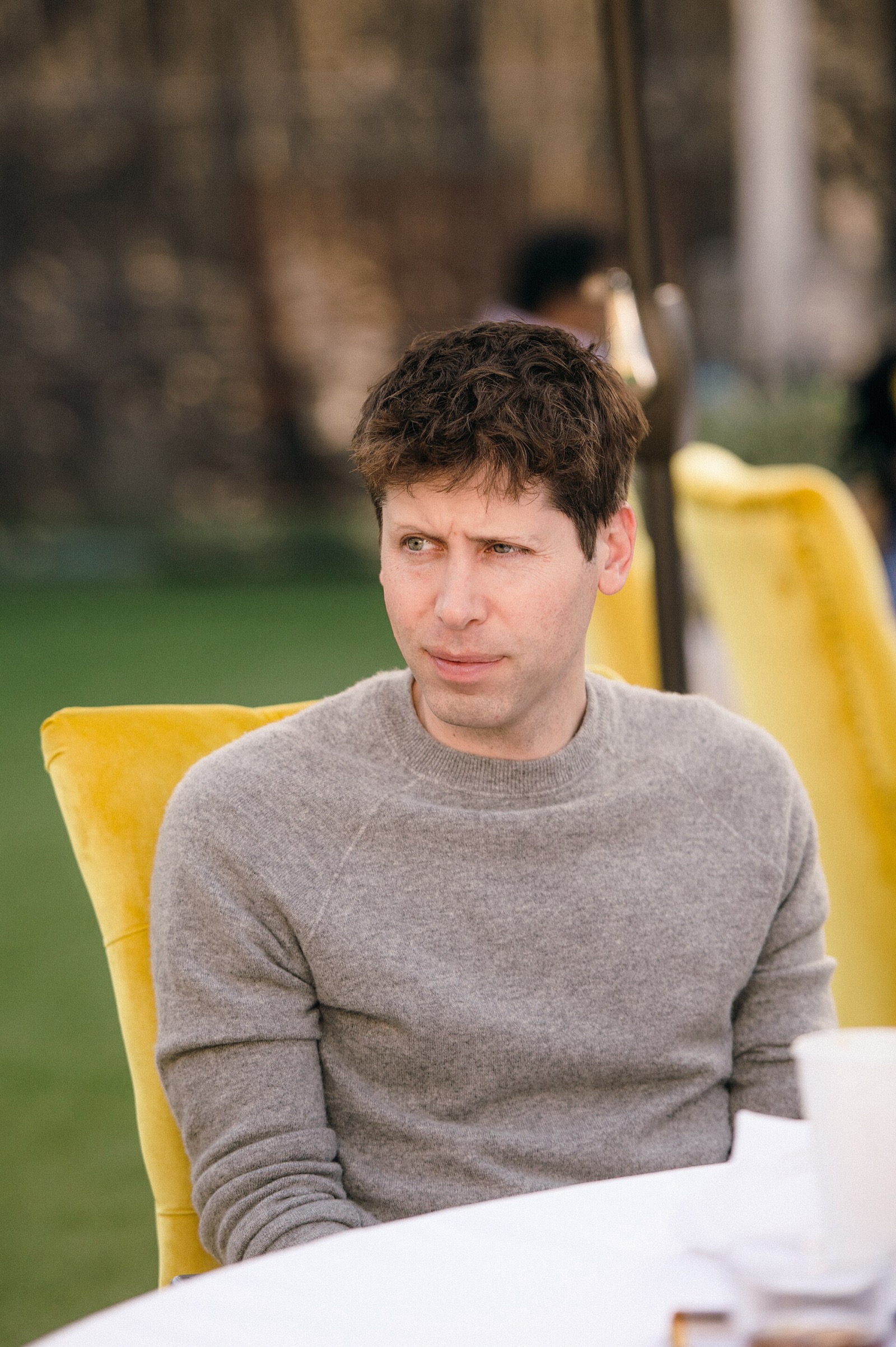 Sam Altman, chief executive of OpenAI, speaking during an on-stage interview. Photo: Village Global / Wikimedia Commons, CC BY 2.0