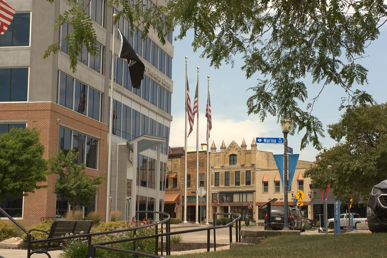 Downtown Menasha, Wisconsin, the city that took some of the heaviest damage from Monday's tornado. Photo: Arnmhs / Wikimedia Commons, CC BY-SA 4.0